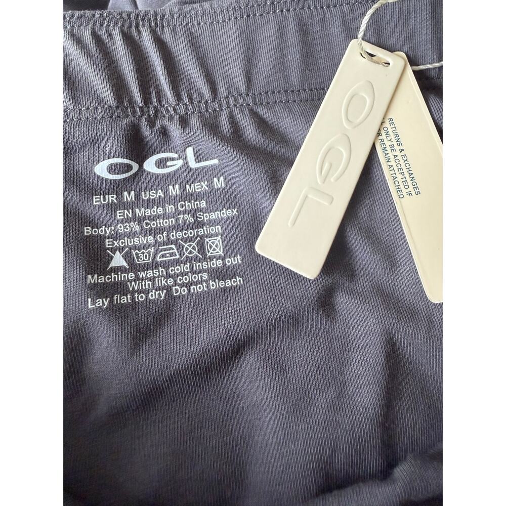 OGL Size M Cotton Ruched Pencil Skirt Pull-on Elastic Waist - Picture 3 of 7
